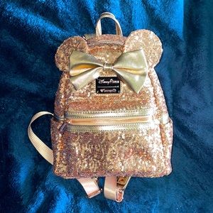 Loungefly Disney backpack - brand new and never worn! Must have - rose gold